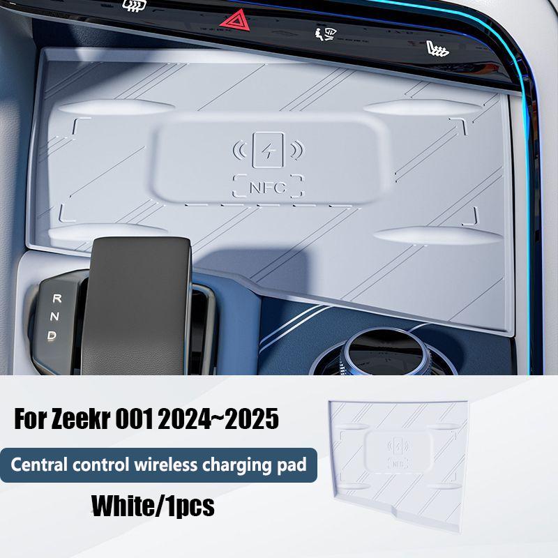 Car Interior Central Control Wireless Charging Pad For Zeekr 001 2024 2025 Anti-slip Silicone Cover Mat Sticker Auto Accessories