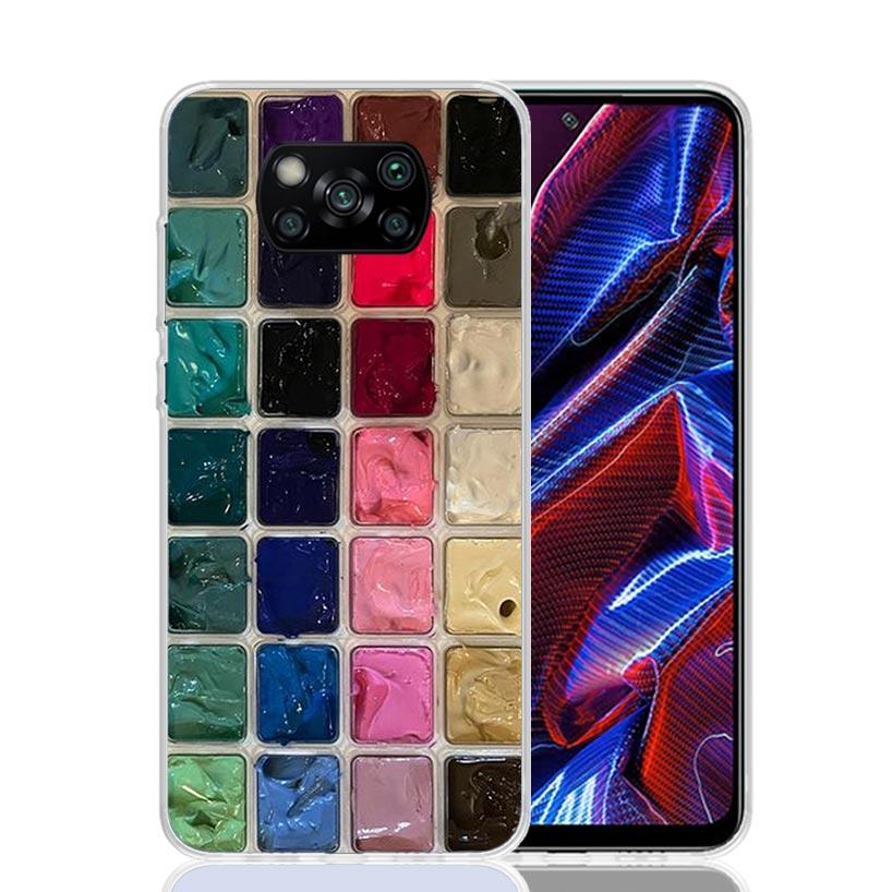 

Watercolors Set Paint Palette Painting Box Phone Case For Xiaomi Poco F7 Ultra X7 X6 Pro X5 Redmi 15 15C 13 13C 12 12C 10 10A 10 Redmi 9T