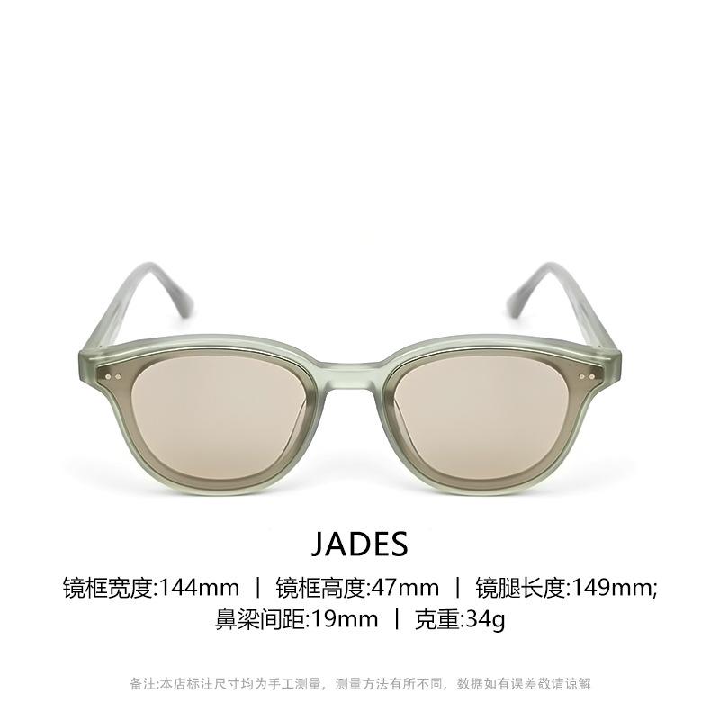 New high-end women's sunglasses GM Sunglasses JADES Round black board, super small, same style as on Red Book, sun protection