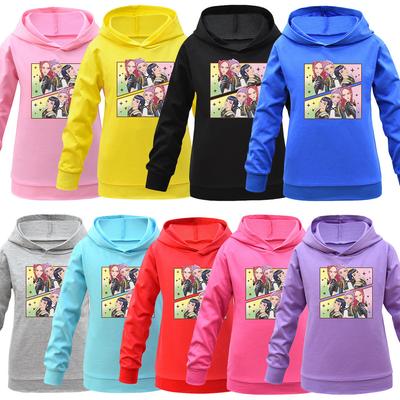 Kids Girls Anime Cartoon POP Star Rumi Zoey Mira Printed Casual Long Sleeves Sweatshirt Hoodies
