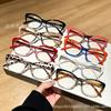 New cat eye playful intellectual wind flat mirror contrasting color personalized plain artifact simple casual daily commuting glasses
