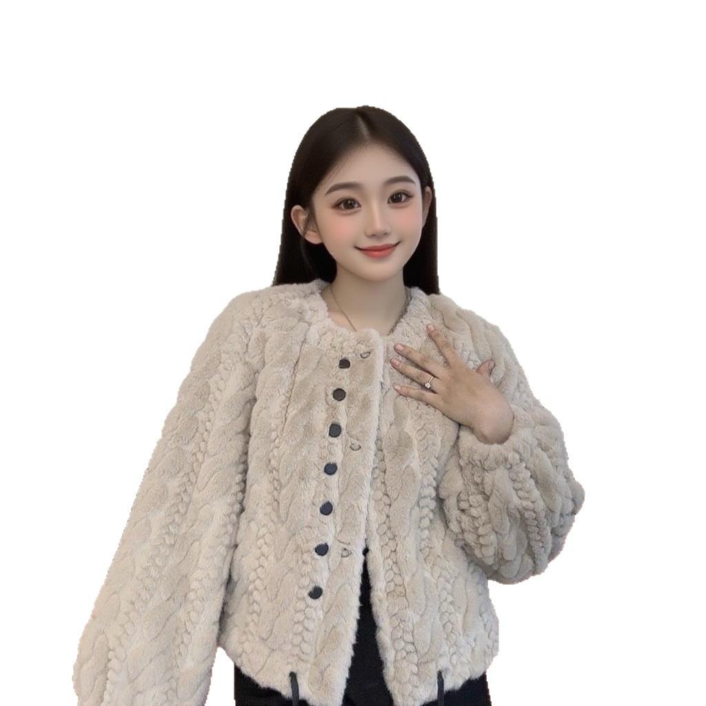 Premium Imitation Mink Soft Waxy Plush Short Coat Women'S Winter Light Luxury Environmentally Friendly Fur Fur Coat