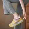 2026 Spring Summer Fashion Sneakers Women Mesh Shoes Thick Sole 5cm Soft Comfort Brand Ladies Yellow Shoes for Daily Wear