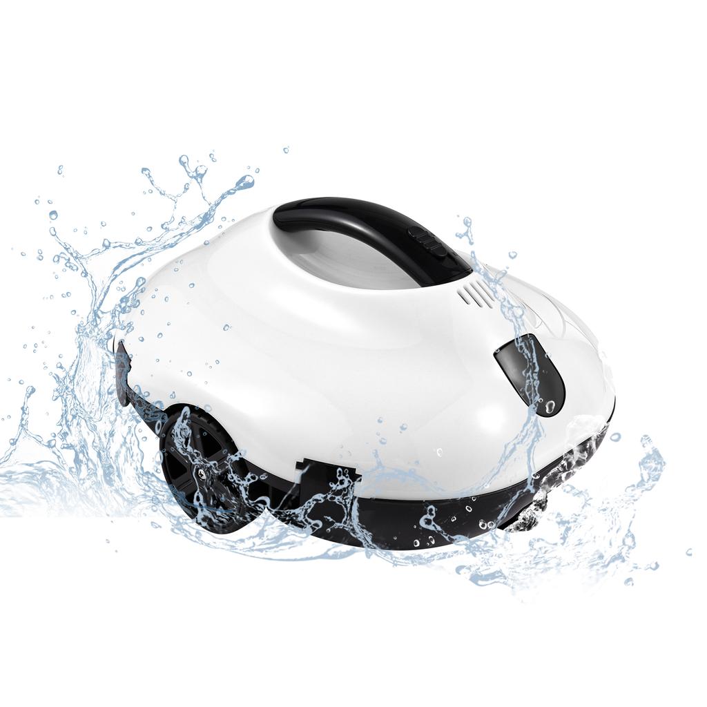 Robot de curățare a piscinei fără fir Aspirator de piscine Puternic aspirație Slient Funcționare durează 150 de minute cu 4