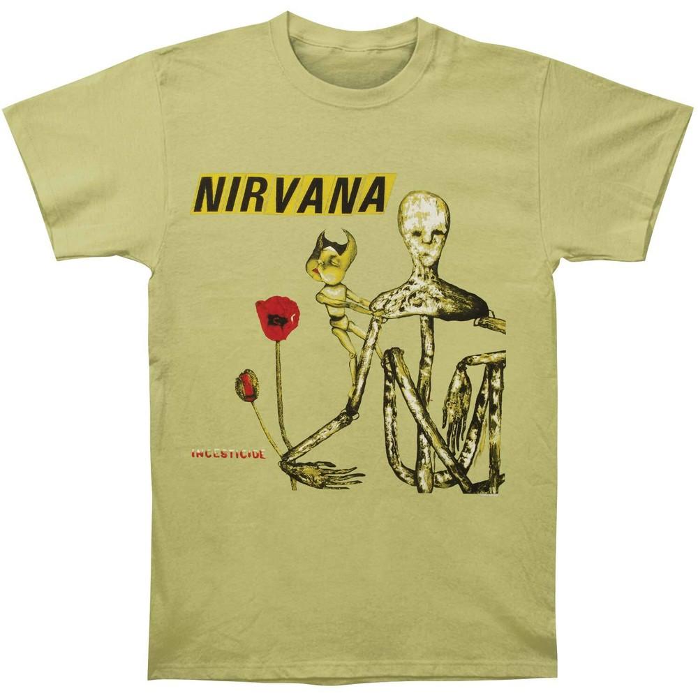 Мужская футболка Nirvana Incesticide Album приталенная, размер M, цвет сельдерея, унисекс S