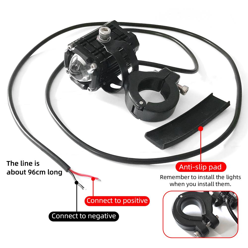 Motocicletă Mini far de conducere Scooter universal tricolor ATV pentru lampă auxiliară cu reflectoare Moto Accesorii pentru faruri de ceață