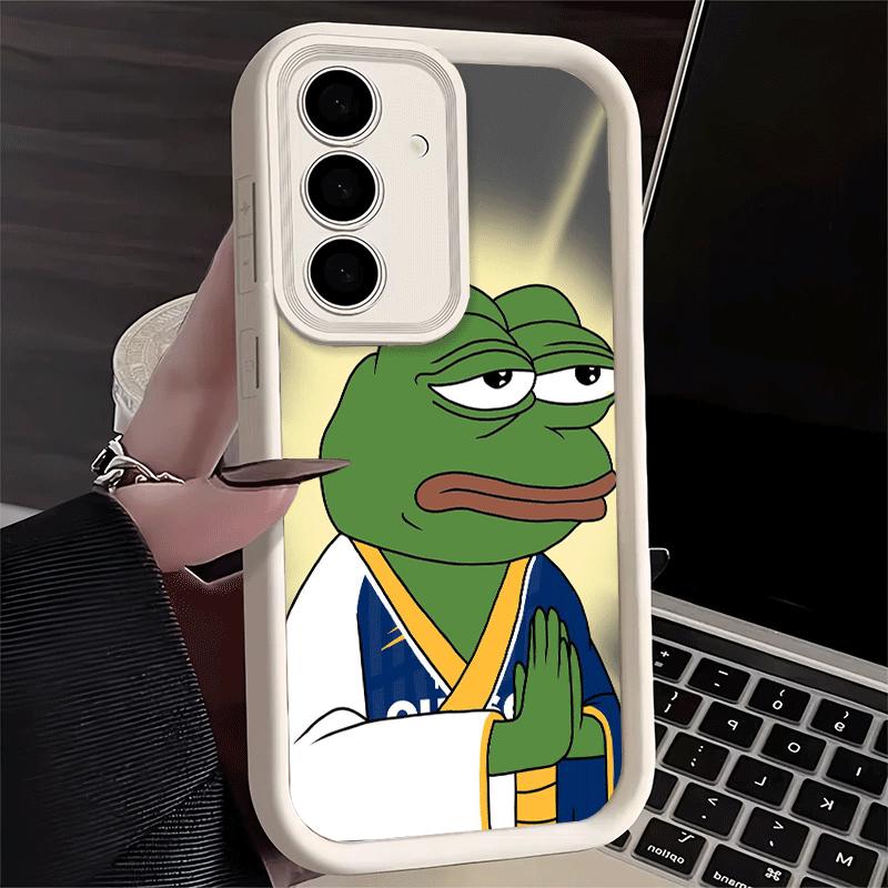Phone Case for Samsung Galaxy S26 S25 Ultra S24 FE Funny Sad Forg P-Pepe Meme Shell S23 Plus S22 + S21 S20 5G Soft Silicone Fund