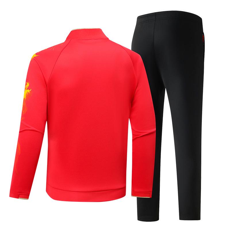 New Autumn Chinese Team Tracksuit with Printed Casual Sportswear
