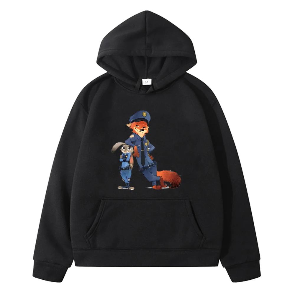Zootopia 2 Print Kawaii hoodies Fleece sweatshirt boy pullover jacket y2k sudadera Autumn anime hoodie kids clothes girls