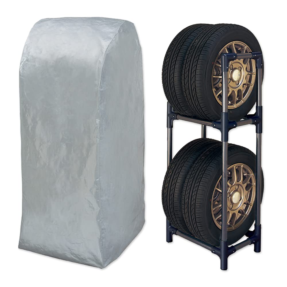 IRIS OHYAMA Tire Rack for Light Trucks and Light Commercial with 120kg Load Black KTL-450C Vehicles, Cover, Long-Lasting Tires, Capacity,