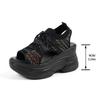 New Slope Heel Open-toed Fish Mouth Sandals Women's Thick-soled Fly-woven Lace-up Sports Wind Beach Women's Sandals