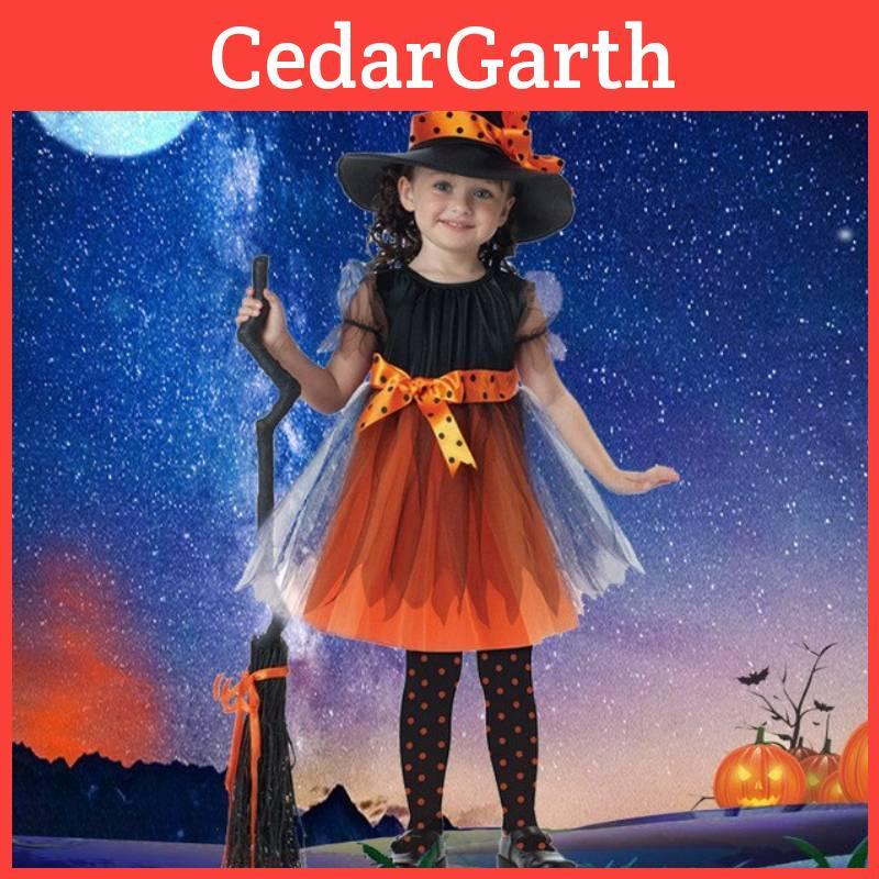 Stylish European American Kids Halloween Costume With Soft Lace Detailing