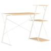 Day and Night - Day and Night Desk with White and Oak Shelf 116x50x93 Cm