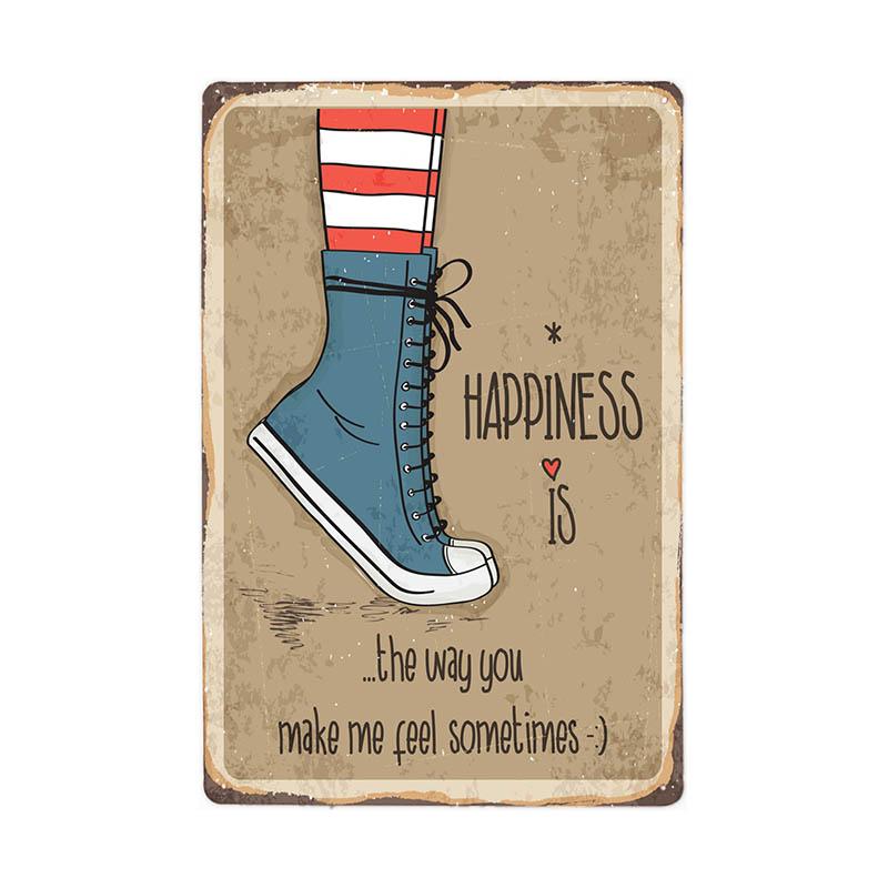 Cute Life Slogan Metal Sign Retro Tin Plaque Vintage Family Iron Poster Wall Art Bar Cafe Man Cave Bedroom Home Decor 20*30CM