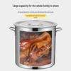 Zhongji 201 Stainless Steel Commercial Stock Pot with Lid