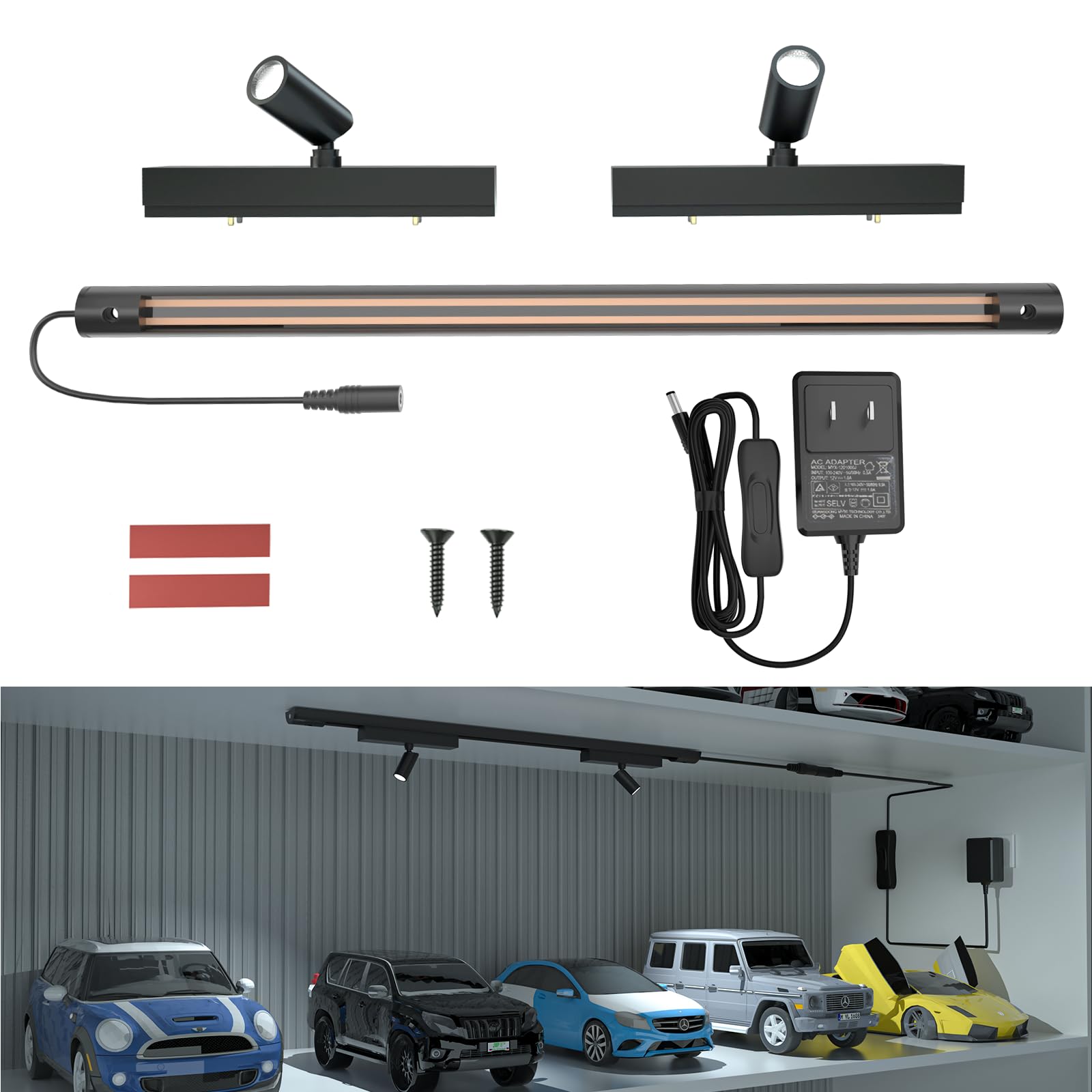 

Hensam Mini No Installation LED Cabinet Figure Display Small DIY Spot Magnetic Adjustable High Color Rendering Index Perfect for Small Bedside PSE