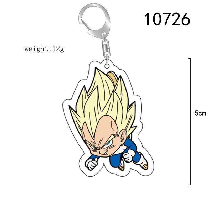 Dragon Ball Goku Acrylic Keychain - Double-Sided Cartoon Pendant Gift 55mm