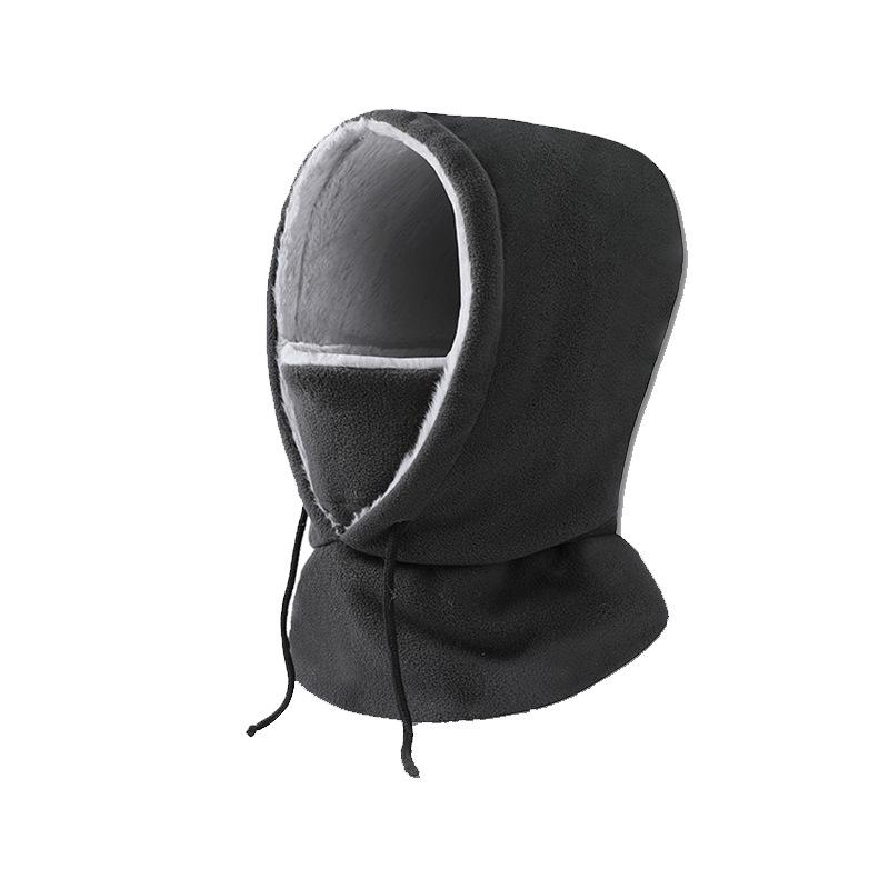 Pullover Hat Winter Men's Warm Outdoor Cycling Neck Protection Windproof Fleece Scarf Integrated Thickened Cold-proof One-piece Hat
