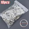 10-100 pezzi 25/30 mm Anelli Portachiavi in Acciaio Inossidabile Anelli Divisi Piatto Rotondo Portachiavi per Creazione Gioielli Portachiavi Lucidato DIY Componenti