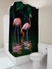 Graceful Pink Flamingos Reflecting In Water - Perfect for Bathroom Decor - Durable and Waterproof Shower Curtain Elevate Space