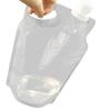 5-1PC 2L Transparent Drinking Water Container Bag Small Mouth Handle Collapsible Water Bag No Leakage Outdoor Sports Supplies