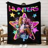 Blanket Print K - Pop Demon Hunters Flannel Blanket Latest Fashion Pop Girl Group