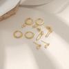 14k Gold Plated Pearl Hoop Earrings for Women Dainty Huggie Stacks, Hypoallergenic Cute Cartilage Studs, Trendy Fashion Zircon