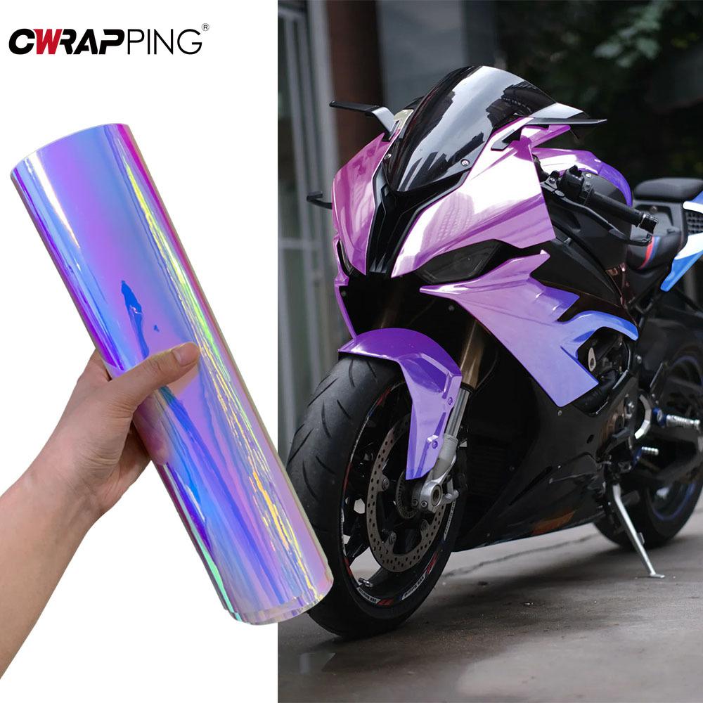 Car Stickers Car Rainbow Gradient Stickers Car Body Color Change Film Anti-scratch Waterproof Suitable for Automobile Motorcycle