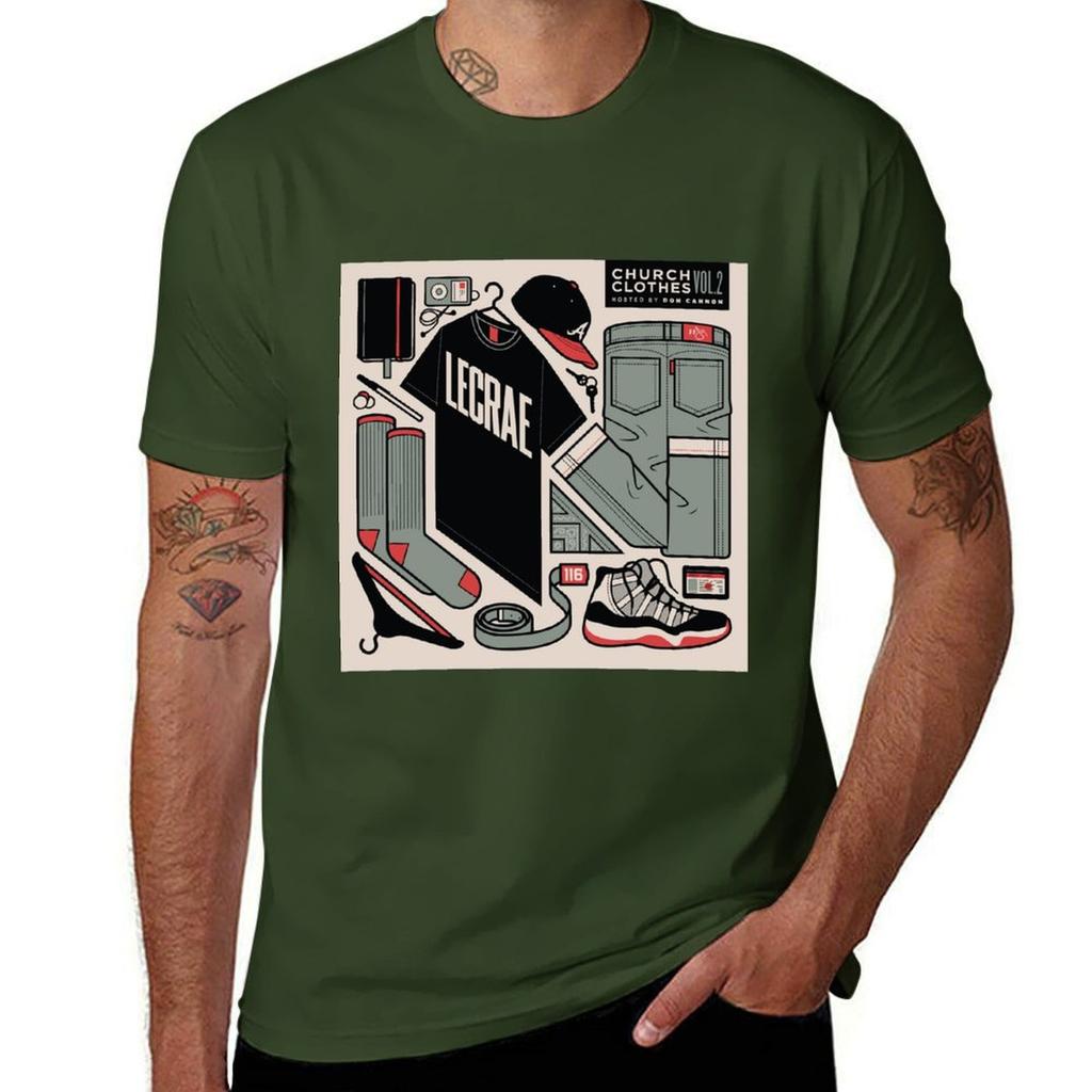 LeCrae Church Clothes Volume 2 T-Shirt Funnys Plus Size Tops Tees Tshirts for Men