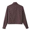 206 Spring New Product European and American Cross-border Women's Clothing Street Fashion Polka Dot Jacket Long Sleeve Short Jacket w017 295