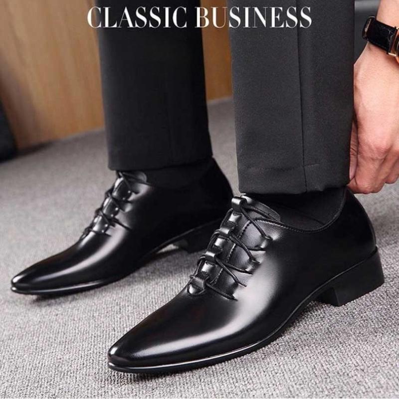 Luxury Wedding Male Shoes Oxford Shoes Men's Genuine Leather Handmade British Business Formal Pointed Toe Event Leather Shoes