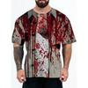Summer 3D Printed Cartoon Anime Loose Men's Short Sleeved T-shirt