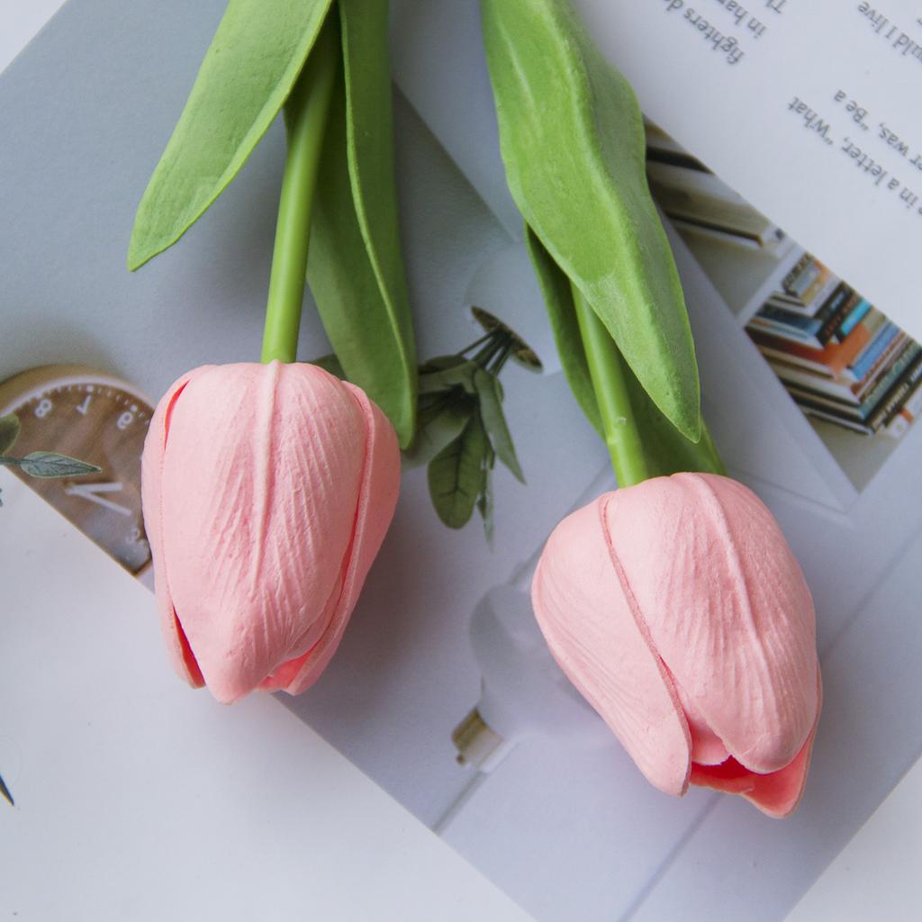 Real Touch Multicolor Artificial Tulips, Fake Tulip Flowers for Home Wedding Decor