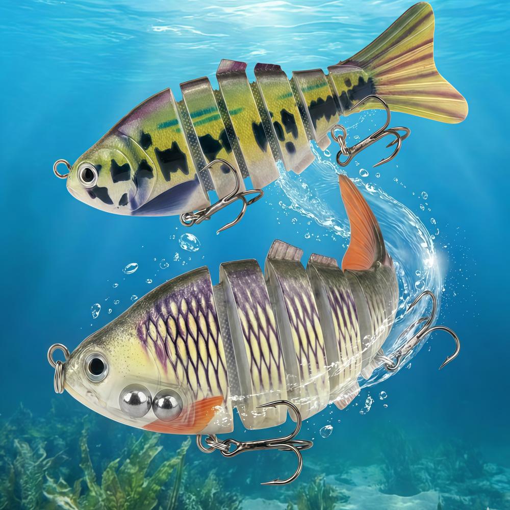 Cross-Border Hot-Selling 6-Section Minnow Fishing Lure - Multi-Section Hard Bait
