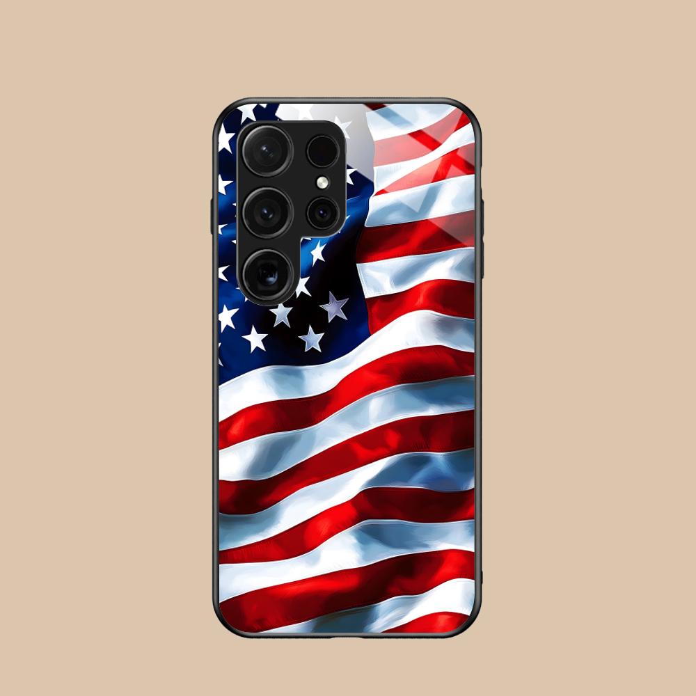 

США Флаг Америки Стеклянный Чехол для Мобильного Телефона для Samsung Galaxy A56 55 54 53 52 51 36 35 34 23 16 15 5G Цветной Чехол Galaxy A35 5G