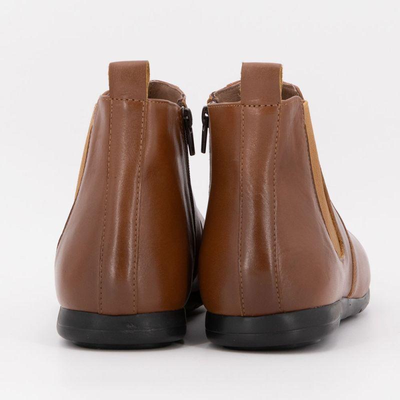 Bottines chelsea cuir cognac semelle noire Homme PIERRE CARDIN