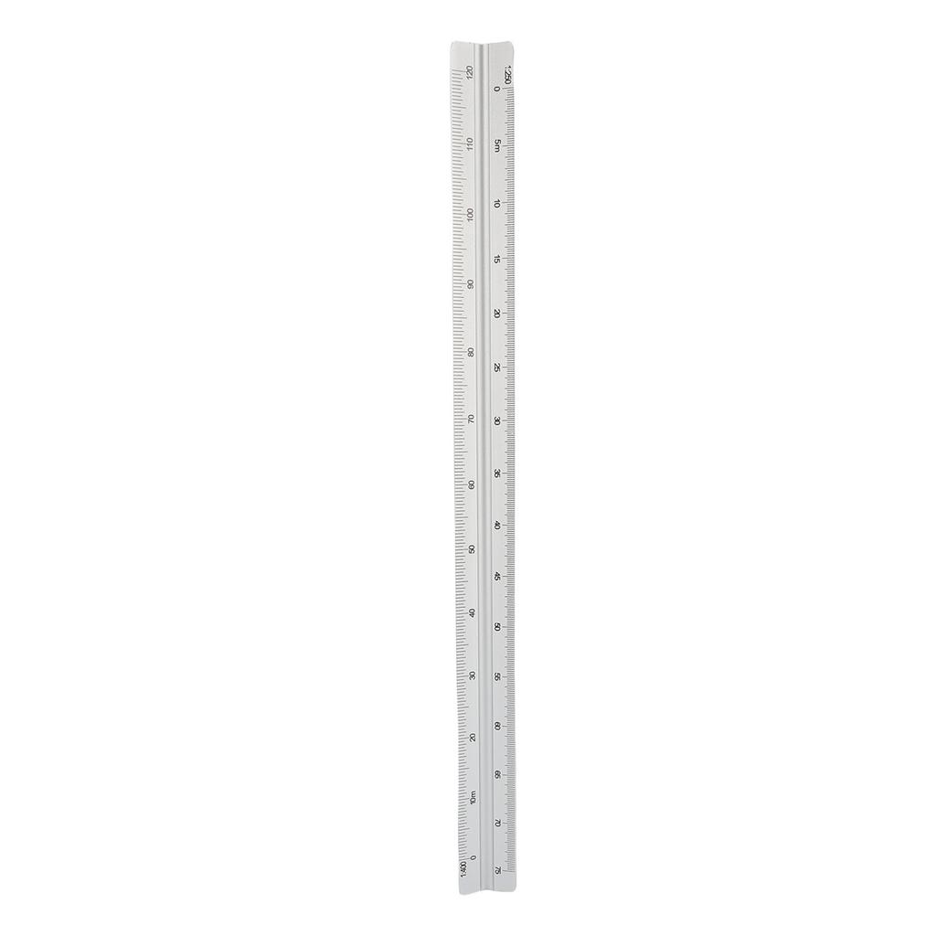 Architectural Scale Ruler 30cm Range Aluminum Accurate Concave Design Multifunctional Triangle Drafting Ruler for