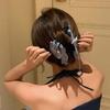 Cloth Flower Shark Clip Denim Bohemian Style Hairpin Cute Butterfly Orchid Hair Clip  Seaside
