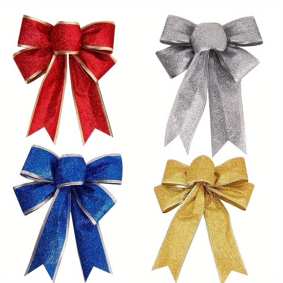 

10 сверкающих рождественских украшений в виде бантов — идеальные подвески для рождественской елки и праздничные украшения золотой