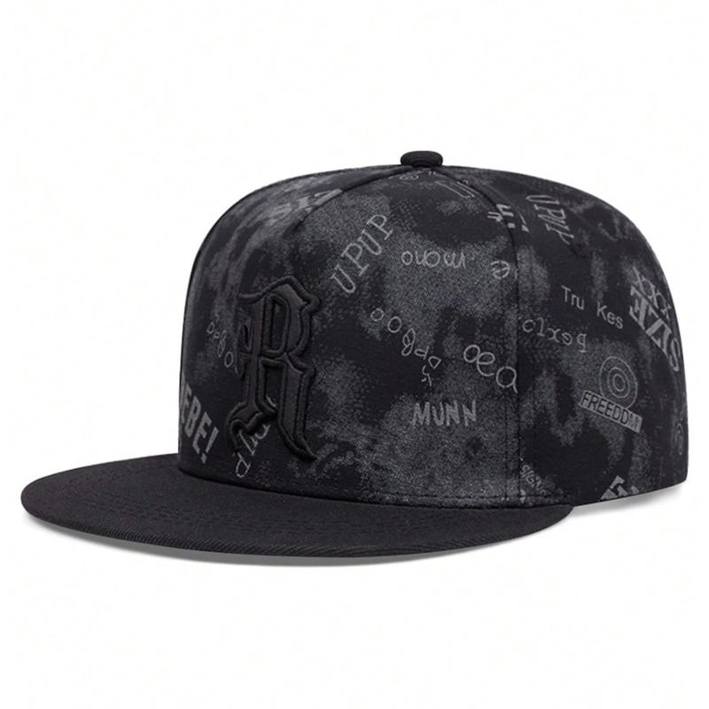 2026 New Fashi Baseball Hat R Graffiti Embroidery HipHop Skateboarding Hat Outdoor Daily Decorati Sunshade Hat Flat Edge Hat