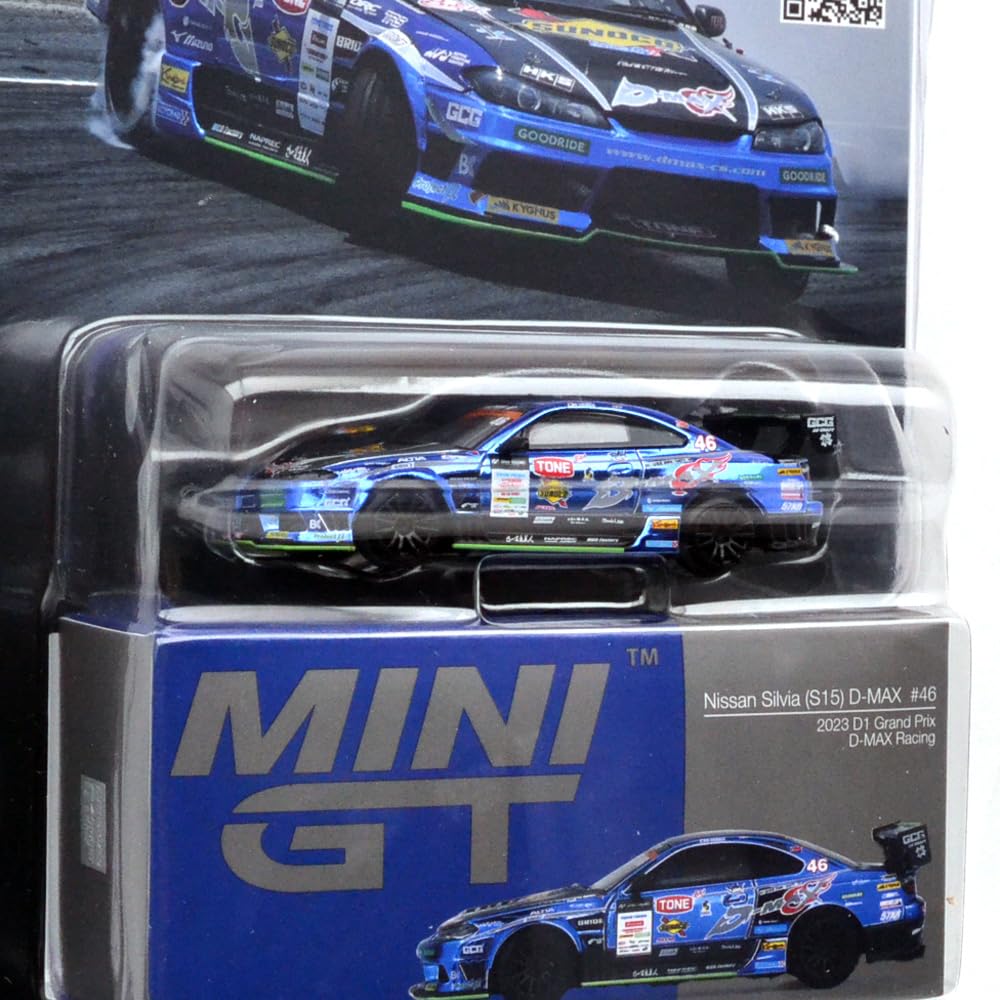 MINI GT Scale MiJo TOYS NISSAN SILVIA RACING 2023 D1 GRAND PRIX MiJo Toys Exclusive Nissan Silvia RACING 2023 D1 GRAND PRIX 164 - (S15) D-MAX #46