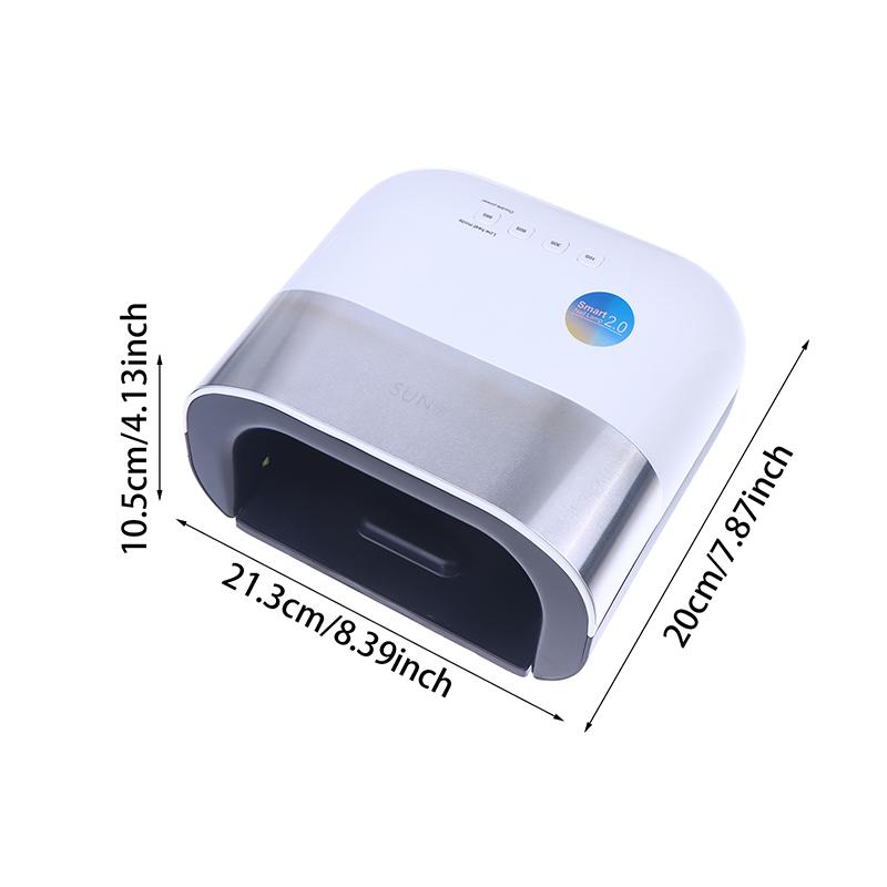 Nail Dryer Smart 2.0 48W Uv Led Lamp Nail With Smart Timer Memory Invisible Digital Timer Display Nail Drying Machine