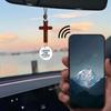 Handgefertigter NFC Bibelkreuz-Anhänger Holzkreuz Auto-Spiegel-Hänger Schmuck Geschenk