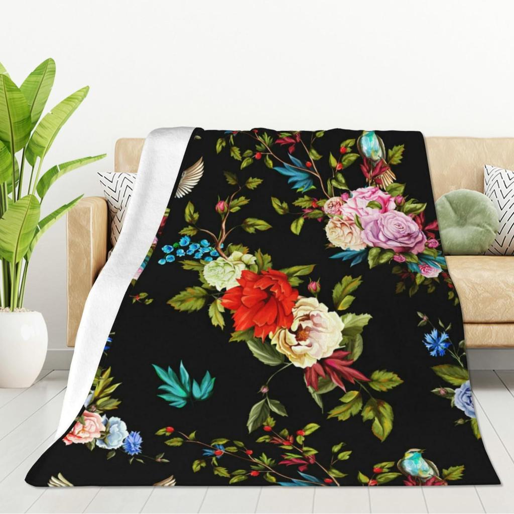 Brown Rust Color Printed Blanket for Sofa Bed Travel Camping Living Room Office Conditioning Blanket for All Seasons Gifts