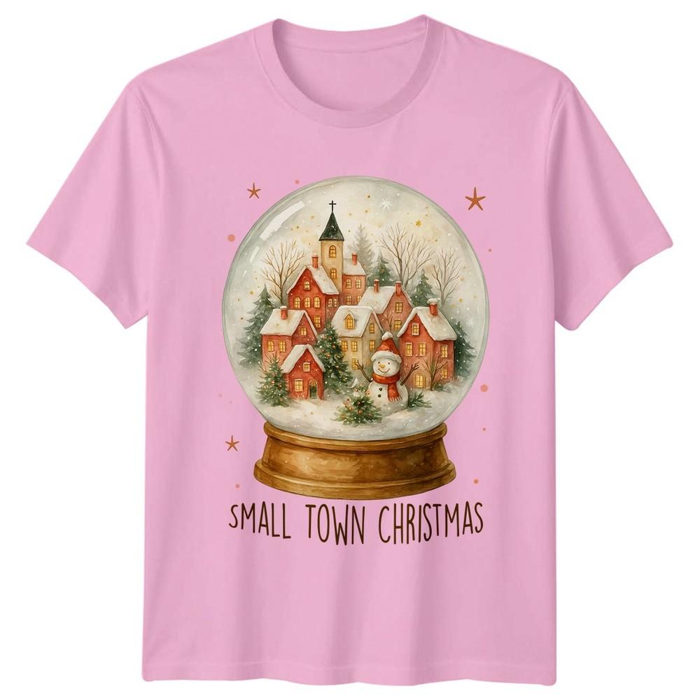Small Town Christmas Snow Globe Winter Village Holidays Unisexs TShirt Unisexs Tee