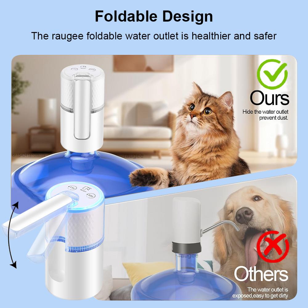 Electric Drinking Water Pump Automatic Water Bottle Dispenser For Gallon Drinking Foldable Water Bottle Pump For Home Office