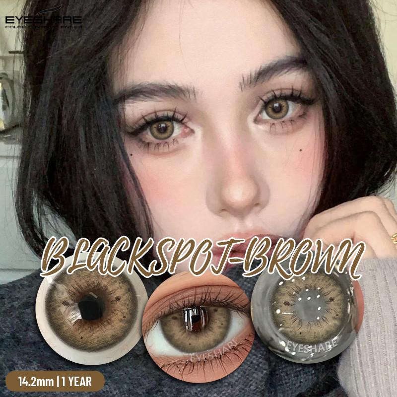 COD Eyeshare 1 Pair Blackspot Gray Contact Lenses for Eyes Natural Brown Eye Softlens Yearly Blue Lens Green Contacts