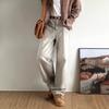 Korean Retro Washed Old Jeans Men's Autumn Loose Straight Wide-leg Pants Korean Commuter Mopping Pants
