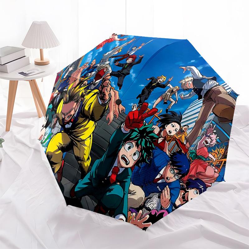 

1pc My Hero Academia Automatic Folding Umbrella, Portable 3-Fold Design with 8-Bone Iron Frame, Outdoor for Fans, Travelers, Daily Use, Gift Idea.T065