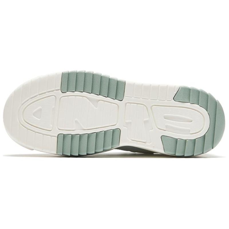 Anta Wave Shoe 2 Lightweight Height Increasing Low top Skateboard Shoes Women's White Green Sneakers